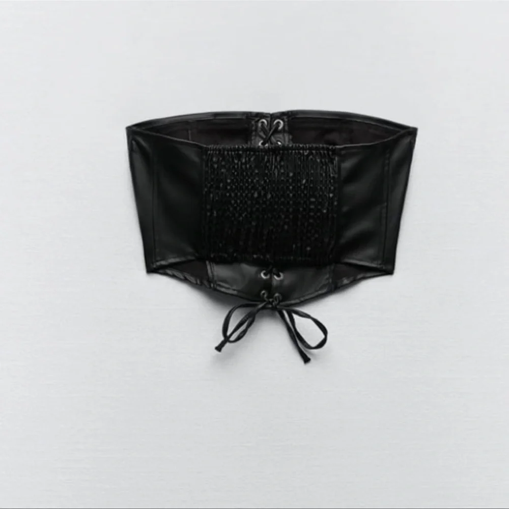 Zara FAUX LEATHER CORSET - Picture 3 of 3